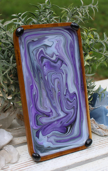 EMF Shield Neutralizer Cell Phone Holder with Shungite Purple Black