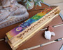 LIMITED! 7 Chakra Wooden Incense Box for Cones and Sticks with Storage 12"