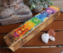 LIMITED! 7 Chakra Wooden Incense Box for Cones and Sticks with Storage 12"