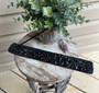 Wooden Incense Holder Infused with Black Obsidian Stones 10"