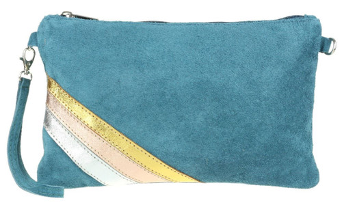 Striped Italian Genuine Clutch Bag Striped Italian Genuine Clutch Bag