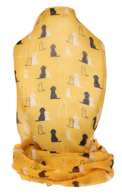 Womens Retrivier Dog Print Scarf