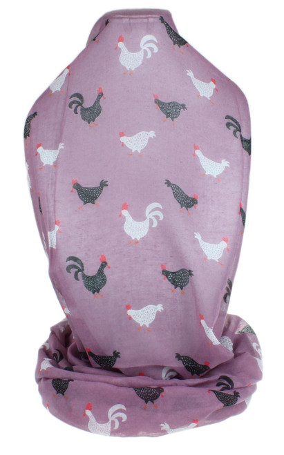 Country Roosters Print Scarf