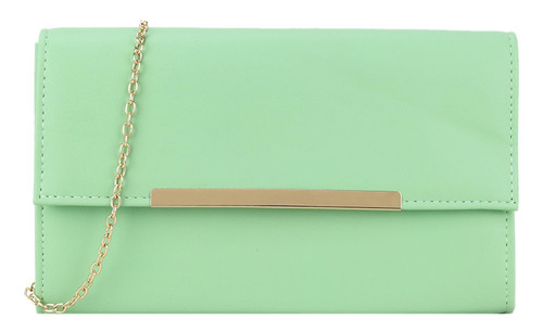 Womens Faux Leather Plain Clutch Bag