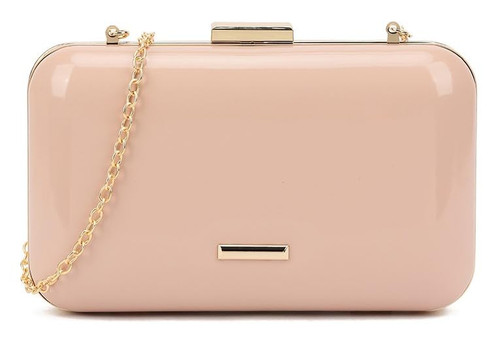 Womens Patent Leather Clutch Bag Glossy Evening Purse Chain Strap