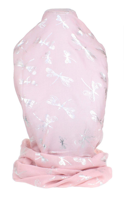 Girly Handbags Women's Glitter Big Dragonflies Scarf