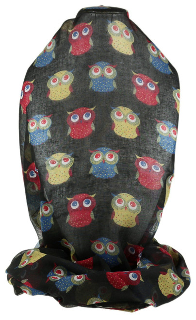 Girly Handbags Women's Comic Owls Print Scarf