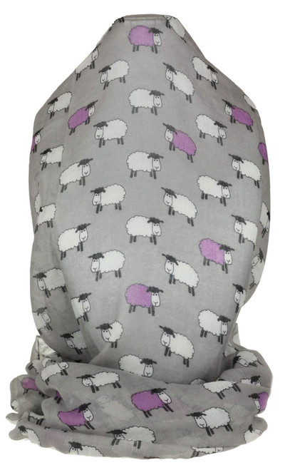 Girly Handbags Women's Sheep Print Neck Scarf