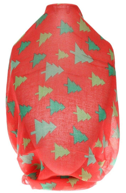 Girly Handbags Women's Trees Print Neck Scarf - Red