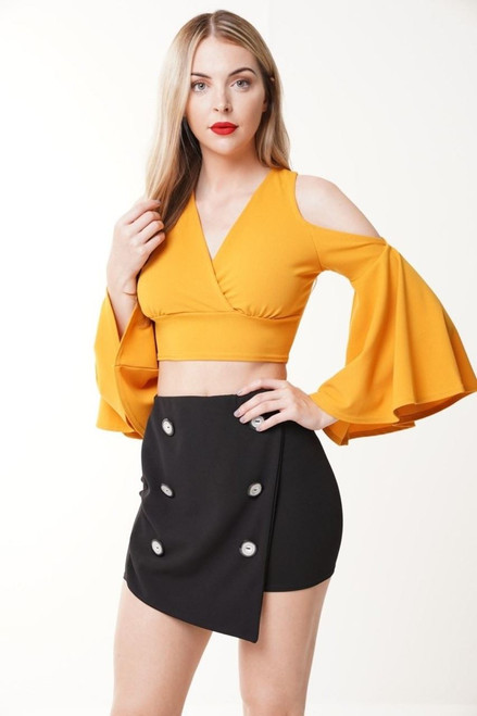 Wrap Front Crop Top