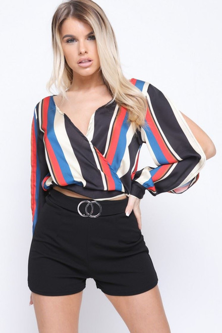 Double Circle Belted Shorts