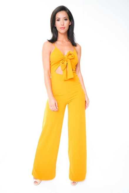 Cut Out Knot Jumpsuit