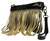 Fringe Metallic Clutch Bag