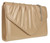 Pleated Patent Clutch Bag