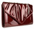 Pleated Patent Clutch Bag