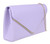 Metallic Frame Leather Clutch Bag