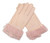 Womens Fur Trim Leather Gloves