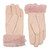 Womens Fur Trim Leather Gloves