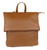 Plain Genuine Leather Fold Over Backpack