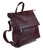 Plain Genuine Leather Fold Over Backpack