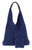 Womens Italian Genuine Suede V Shape Small Top Handle Bag