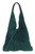 Womens Italian Genuine Suede V Shape Small Top Handle Bag