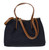 Womens Genuine Leather Straw Raffia Woven Expandable Shoulder Bag