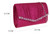 Womens Glitter Strip Pleated Evening Clutch Bag