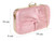 Womens Satin Pleated Knot Evening Bag