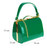 Girly Handbags Patent Faux Leather Clutch Bag with Top Handle