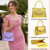 Womens Satin Sparkly Clutch Bag
