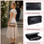 Womens Faux Leather Metallic Plain Clutch Bag