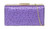 Womens Satin Diamante Hard Case Evening Bag