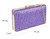 Womens Satin Diamante Hard Case Evening Bag
