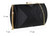 Womens Banded Stripes Satin Compact Clutch Bag