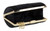 Womens Banded Stripes Satin Compact Clutch Bag