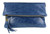 Womens Italian Suede Folded Clutch Bag