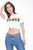 Rainbow Foil VOGUE Print Crop Top