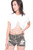 Camouflage Denim Shorts