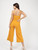 Button Belted Culotte Jumpsuit