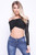 Ruched Mesh Crop Top