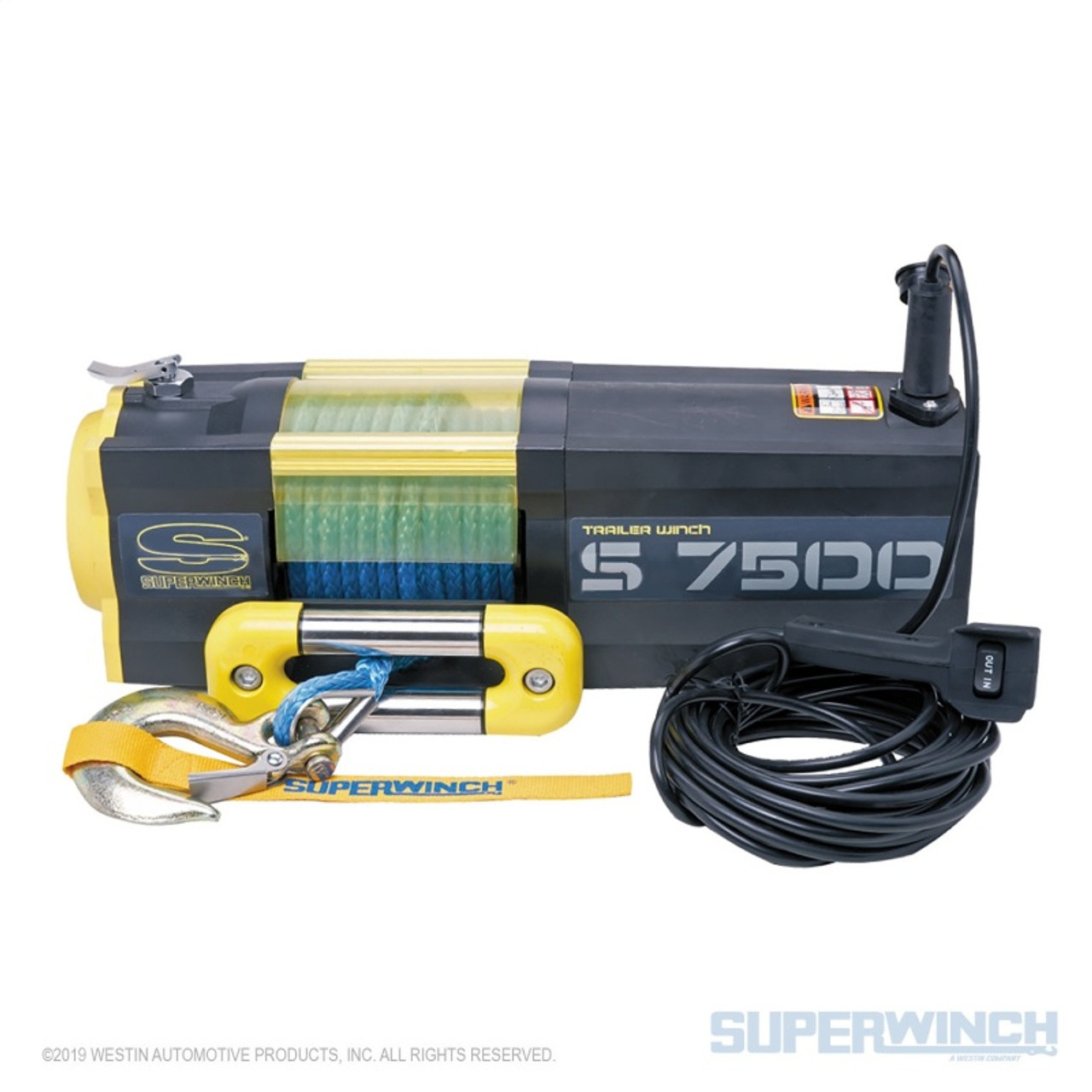 Superwinch 7500 LBS 12V DC 5/16in x 54ft Synthetic Rope S7500 Winch - 1475201 Photo - Primary