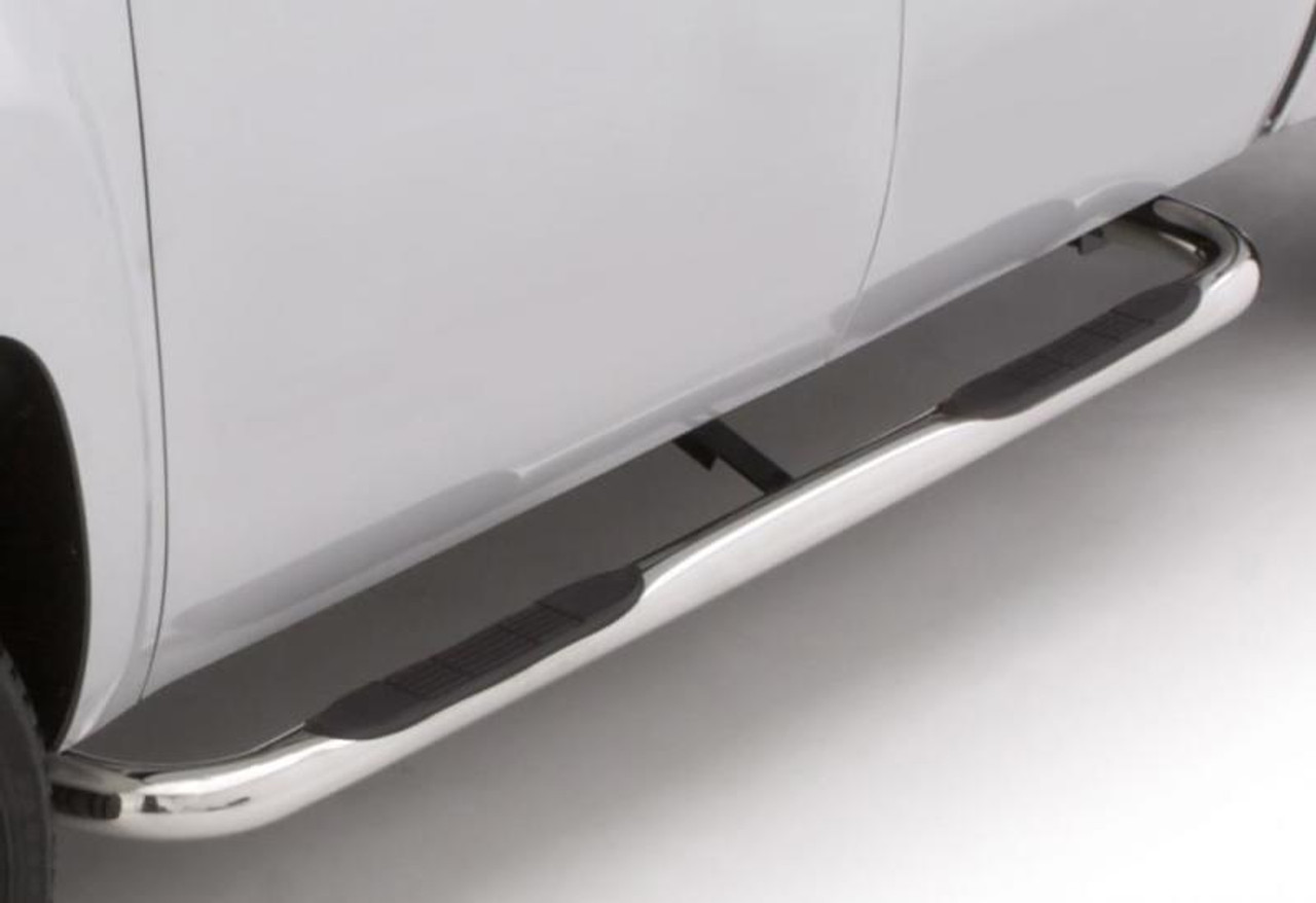 Lund 04-08 Ford F-150 SuperCrew (Excl. 04 Heritage) 3in. Round Bent SS Nerf Bars - Polished - 22680437 Photo - Primary