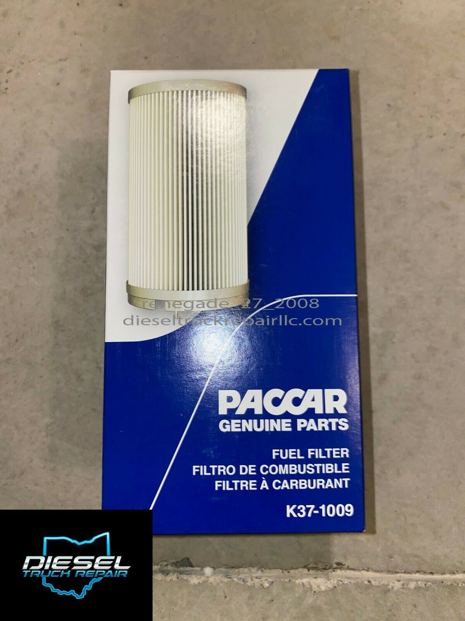 New Genuine Paccar K37-1009 K371009 Fuel Filter Peterbilt Kenworth