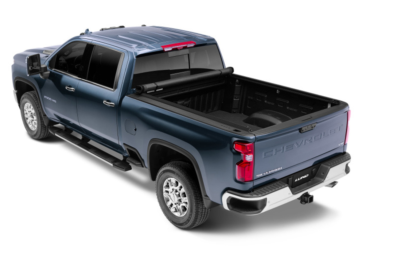 Lund 07-17 Chevy Silverado 1500 (6.5ft. Bed) Genesis Elite Roll Up Tonneau Cover - Black - 96893 Photo - Mounted