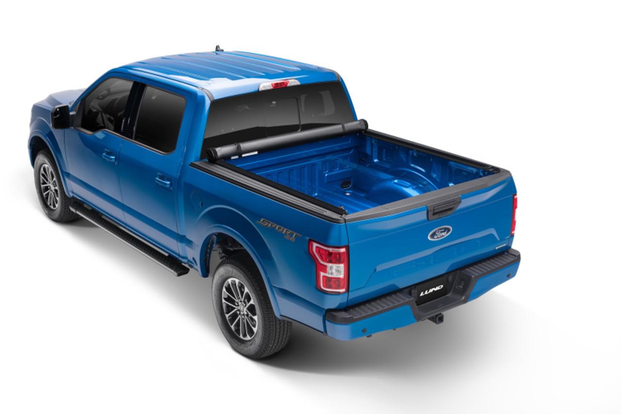 Lund 04-18 Ford F-150 (8ft. Bed) Genesis Roll Up Tonneau Cover - Black - 96074 Photo - Mounted