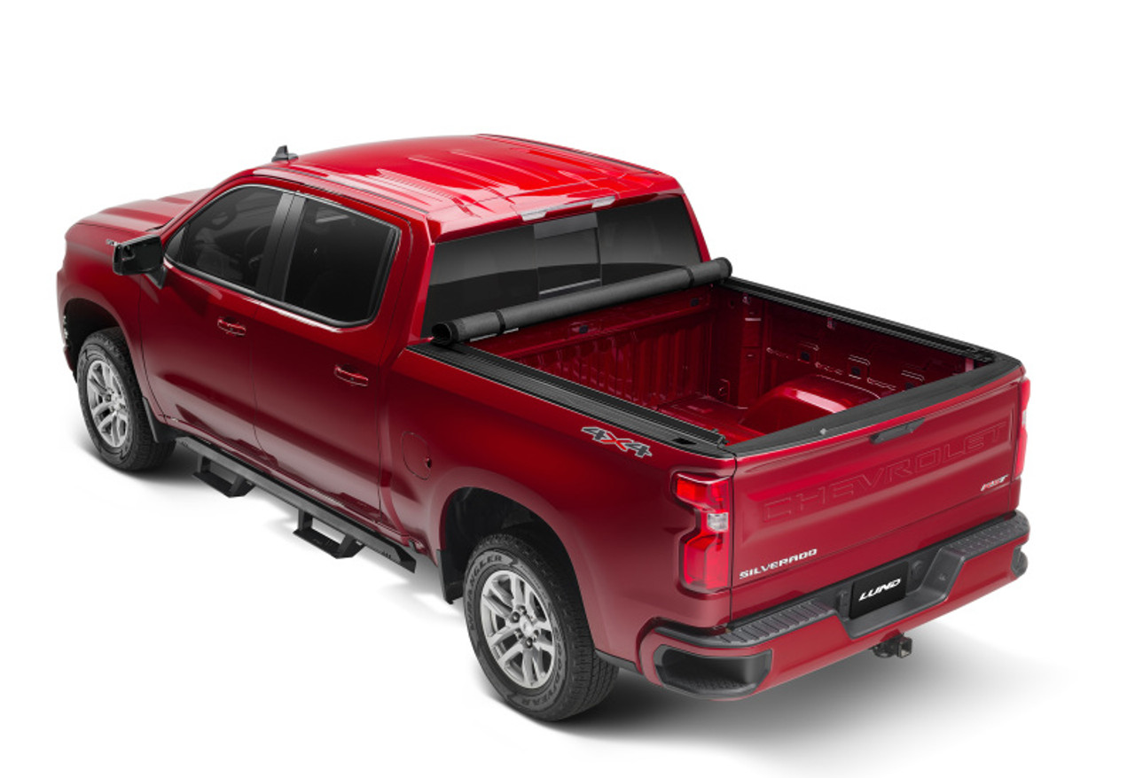 Lund 19-23 Chevrolet Silverado 1500 (5.5ft. Bed) Genesis Elite Roll Up Tonneau Cover - Black - 968292 Photo - Mounted