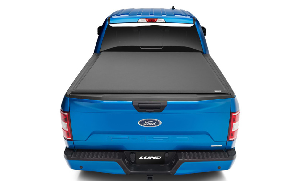 Lund 04-18 Ford F-150 (6.5ft. Bed) Genesis Elite Roll Up Tonneau Cover - Black - 96873 Photo - Mounted