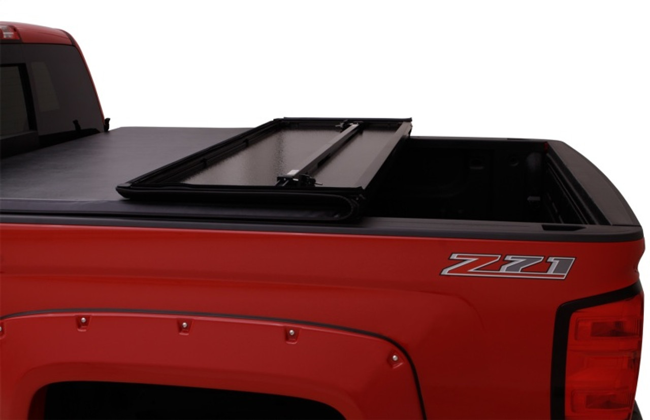 Lund 88-99 Chevy C1500 Fleetside (6.6ft. Bed) Hard Fold Tonneau Cover - Black - 969150 Photo - Mounted