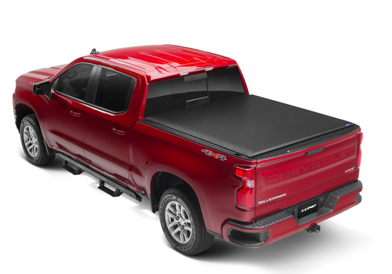 Lund 07-17 Chevy Silverado 1500 (8ft. Bed) Genesis Roll Up Tonneau Cover - Black - 96094 Photo - Primary